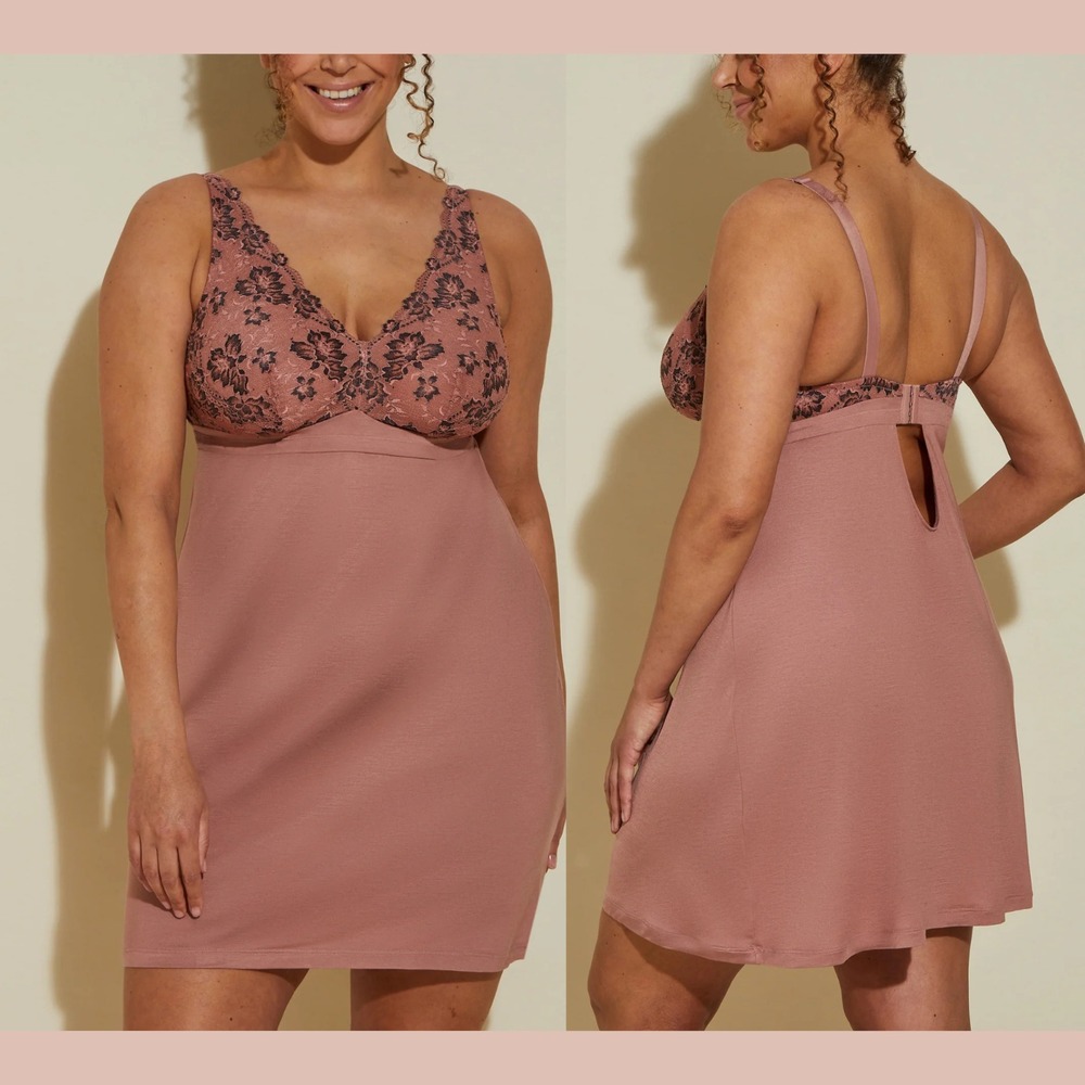 NWT Cosabella [‎ 2X ] Savona Extended Extended Chemise Slip Dress Tunis T2171